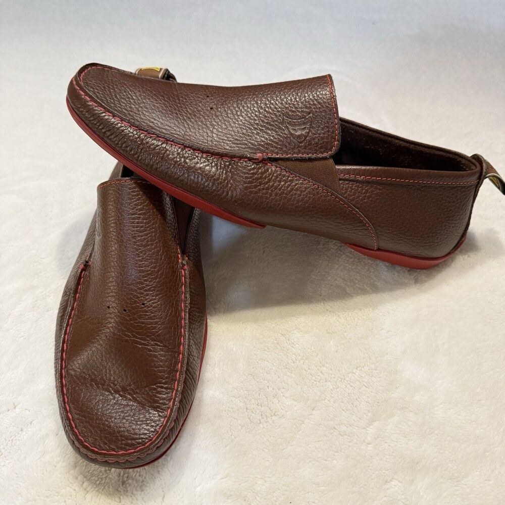 Michael Toschi Onda SE Driving Loafers Men's 9.5 Brown Red Sole MSRP $575